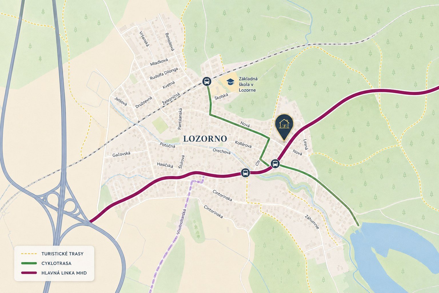 Mapa lokality Lozorno